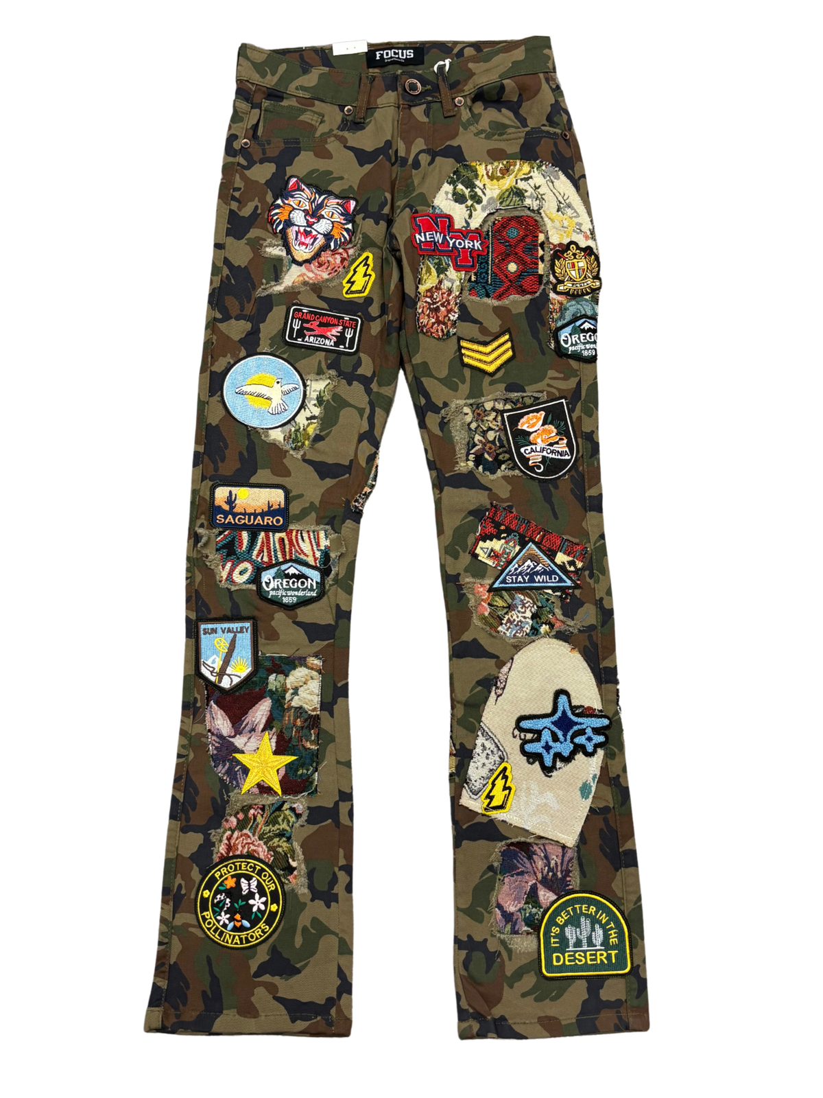 Mens Stacked Patchwork Pant