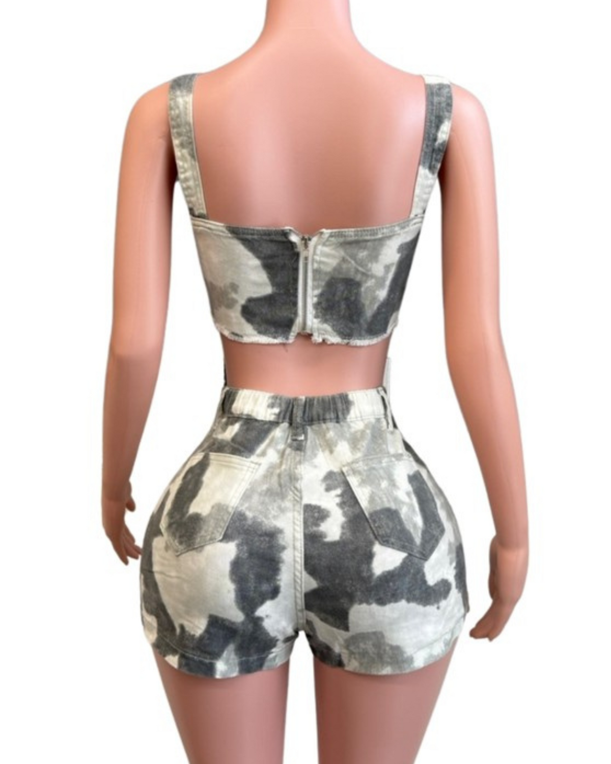 Womens Camo Printed Skirt Dress