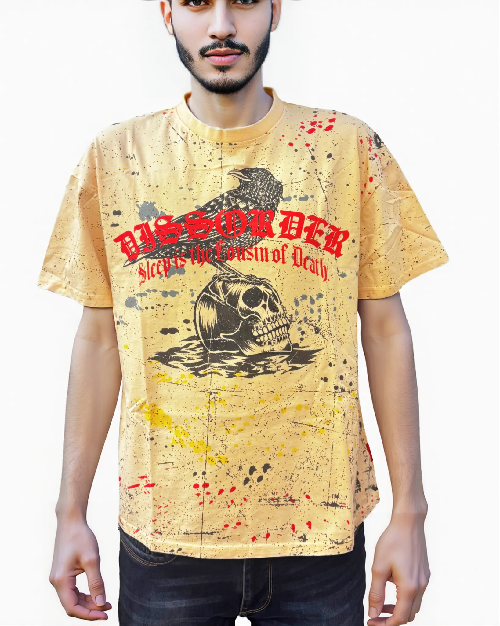 Mens Crow on Skull Shirt