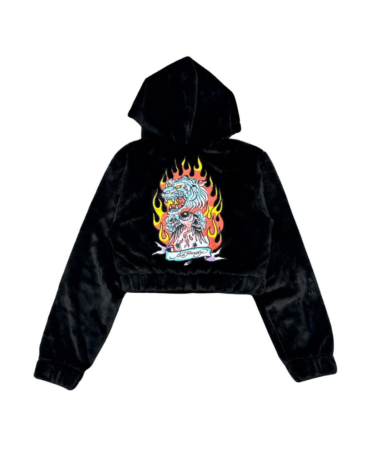 Womens Flame Dragon Front Zip Hoodie