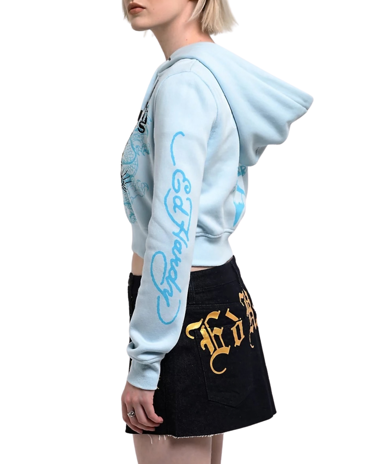 Womens Dragon Leopard Zip Up Hoodie