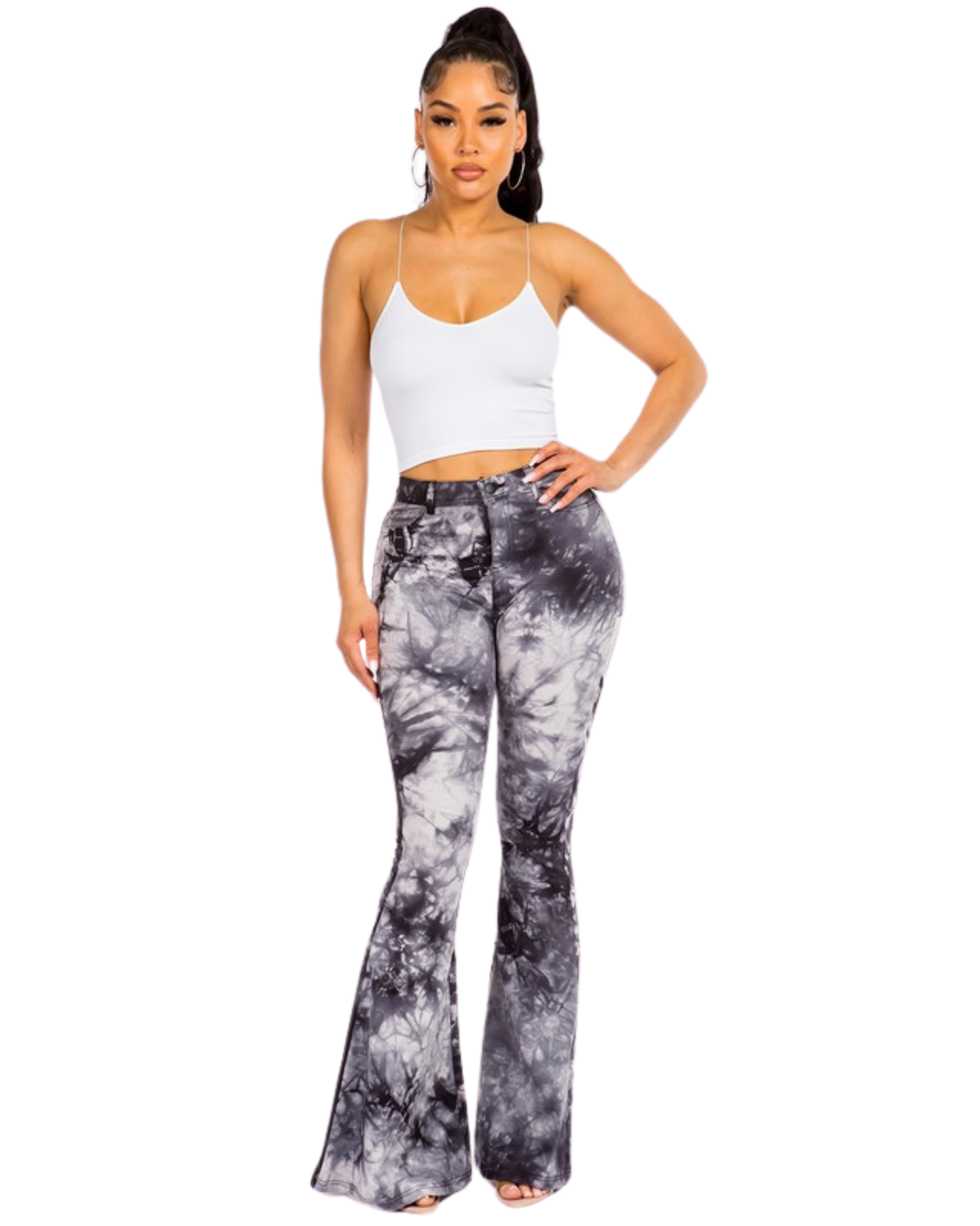 Womens Tie Dye Printed Flared Pant