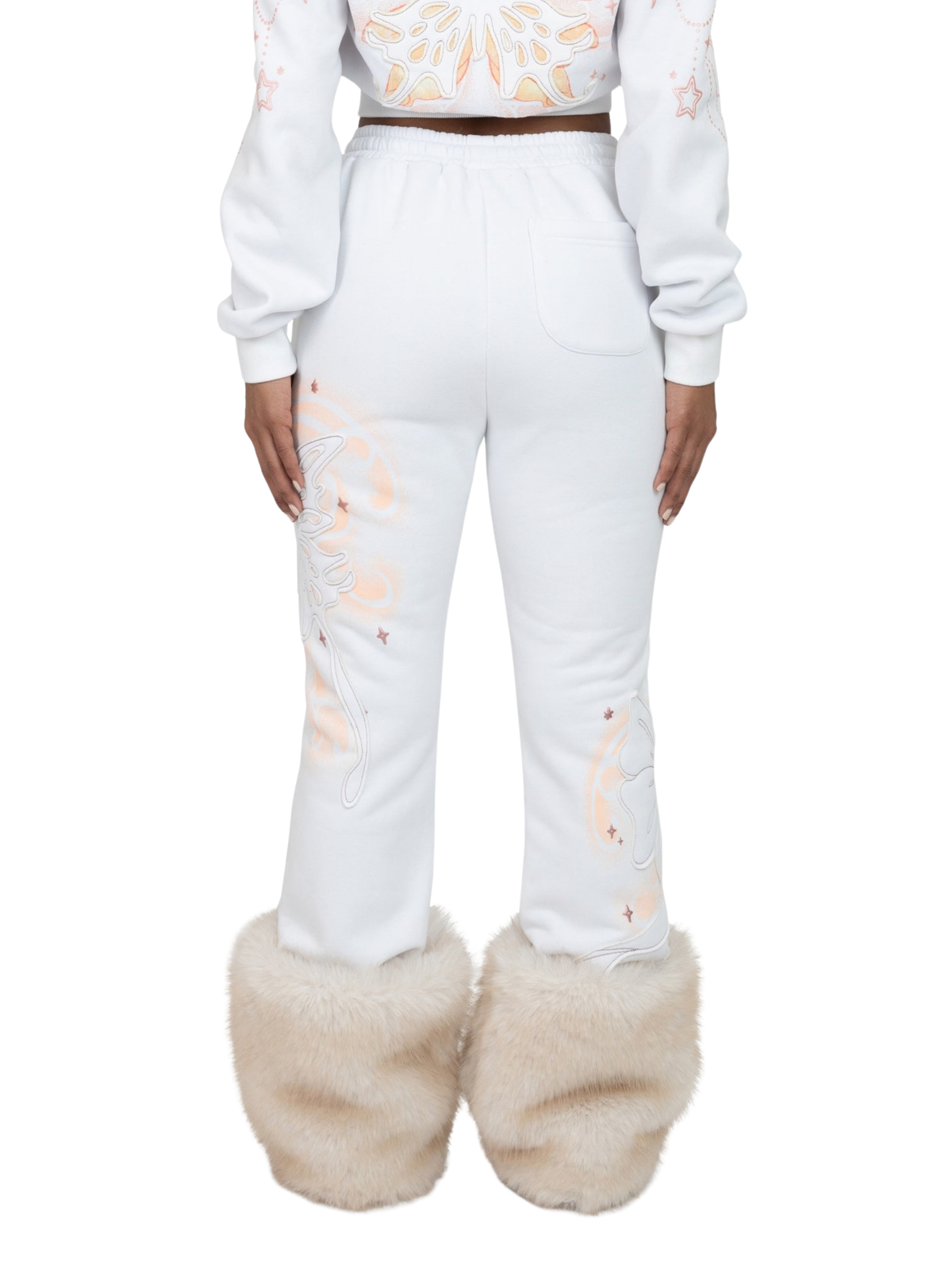Womens Butterfly Rising Fur Sweatpant