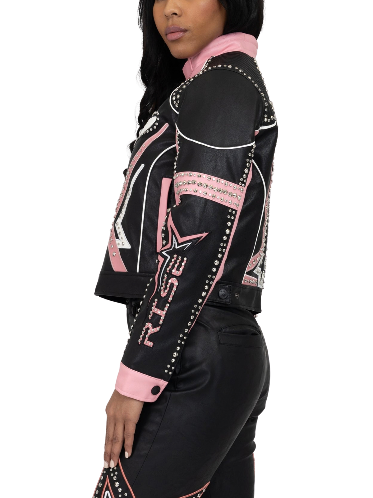 Womens Biker Stud Jacket