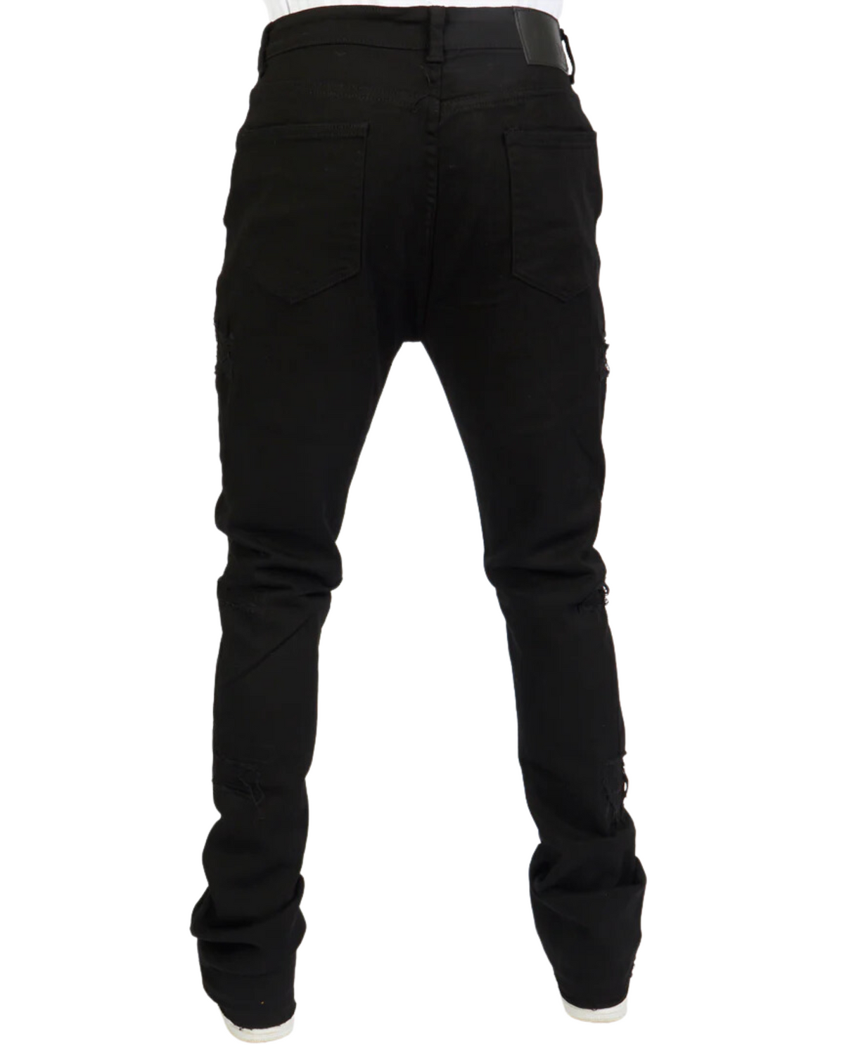 Mens Multi Stitch Ripped Stacked Jeans 5666T