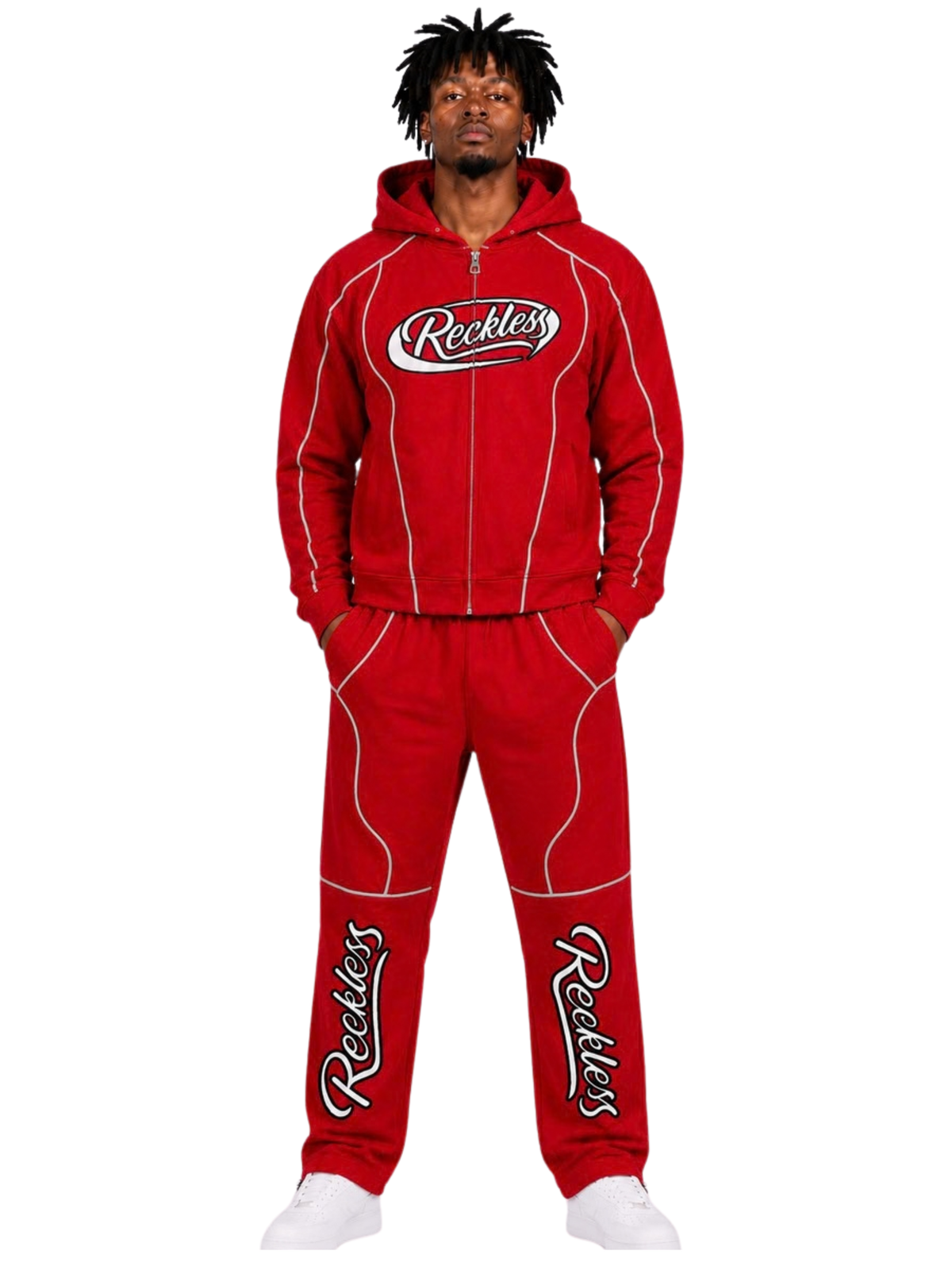 Mens Reckless Nylon Zip Hoodie