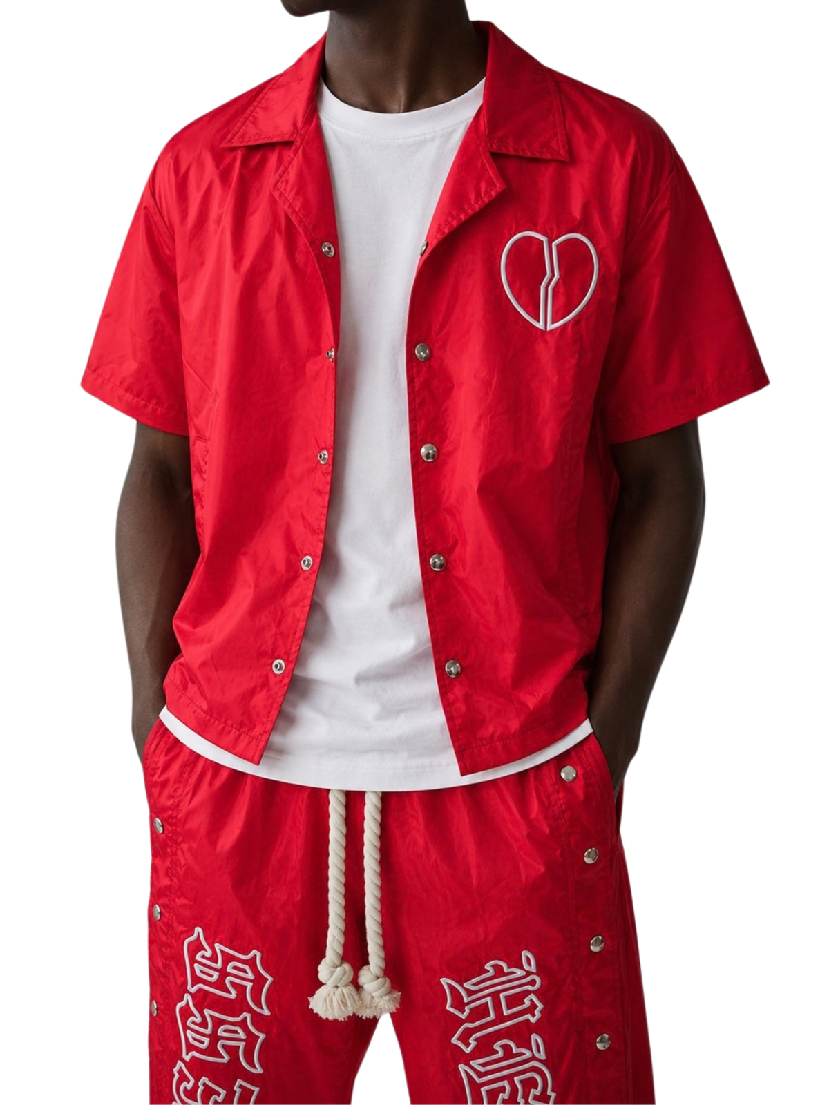 Mens Heartless Button Front Shirt