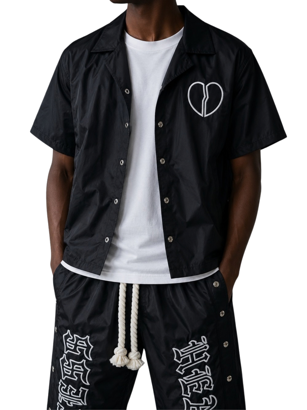 Mens Heartless Button Front Shirt