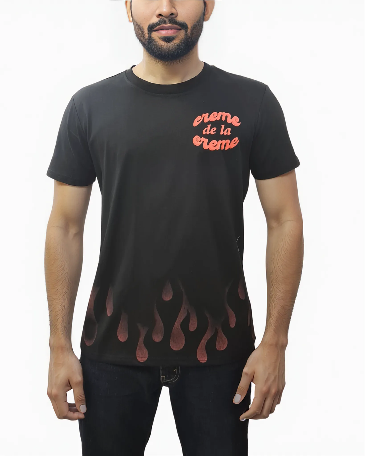 Mens Creme Half Sleeve Shirt