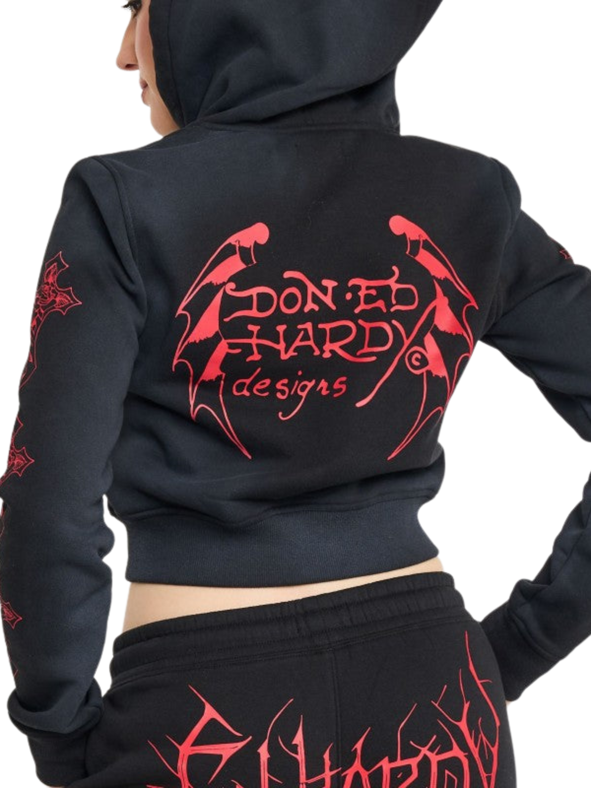 Womens Crosses Zip Front Hoodie