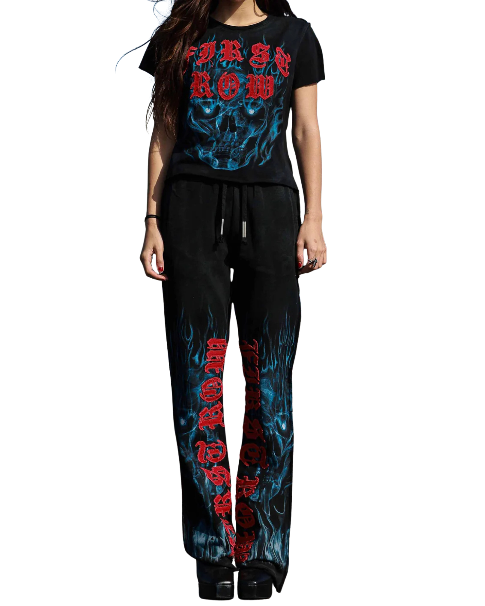 Womens Wake Up And Be Fierce Flame Appliqu?© Tee
