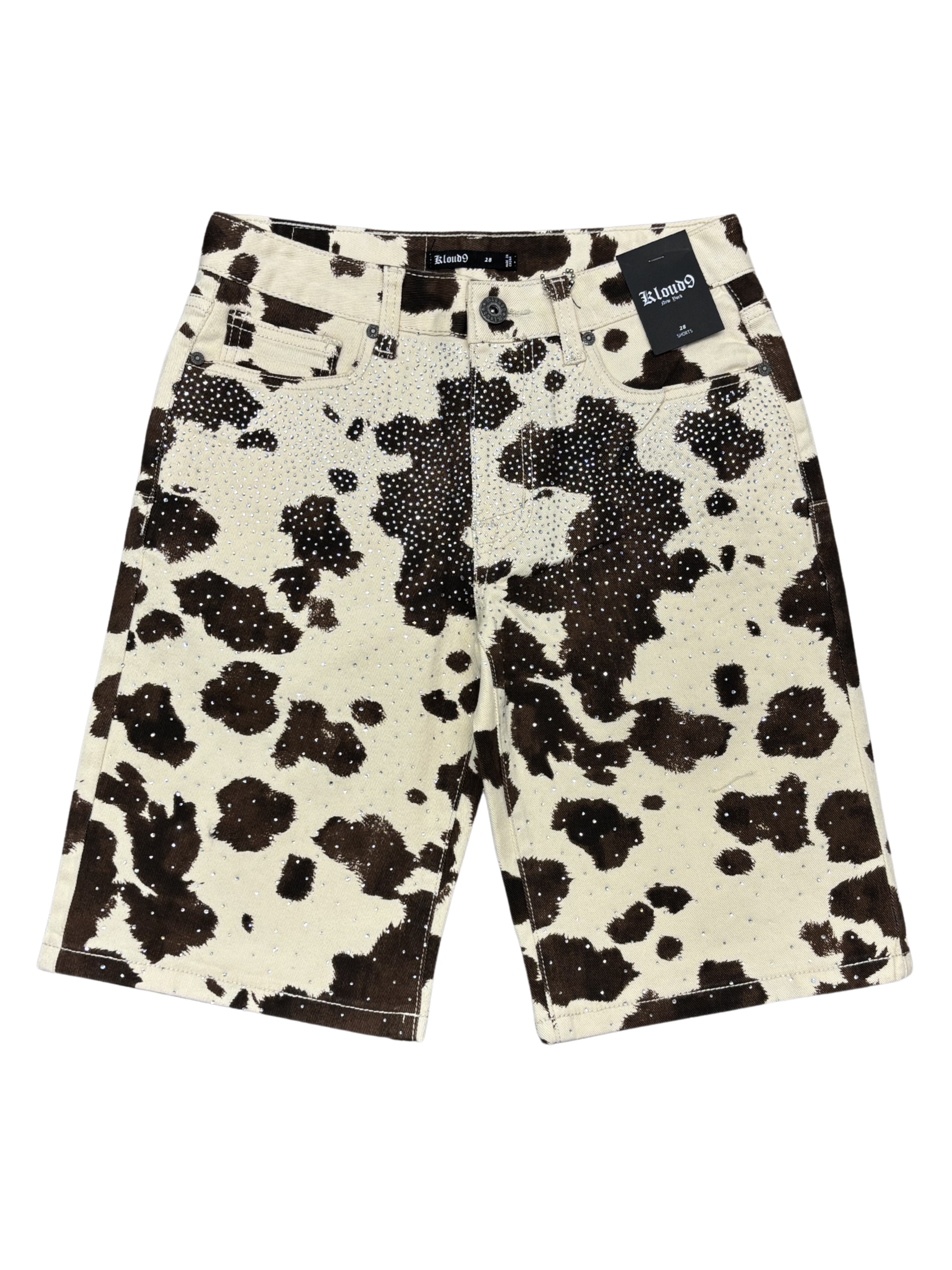 Mens Sparkle Denim Shorts