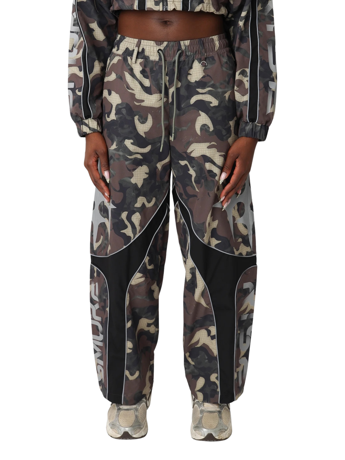 Womens Reflective Nylon Sweatpants