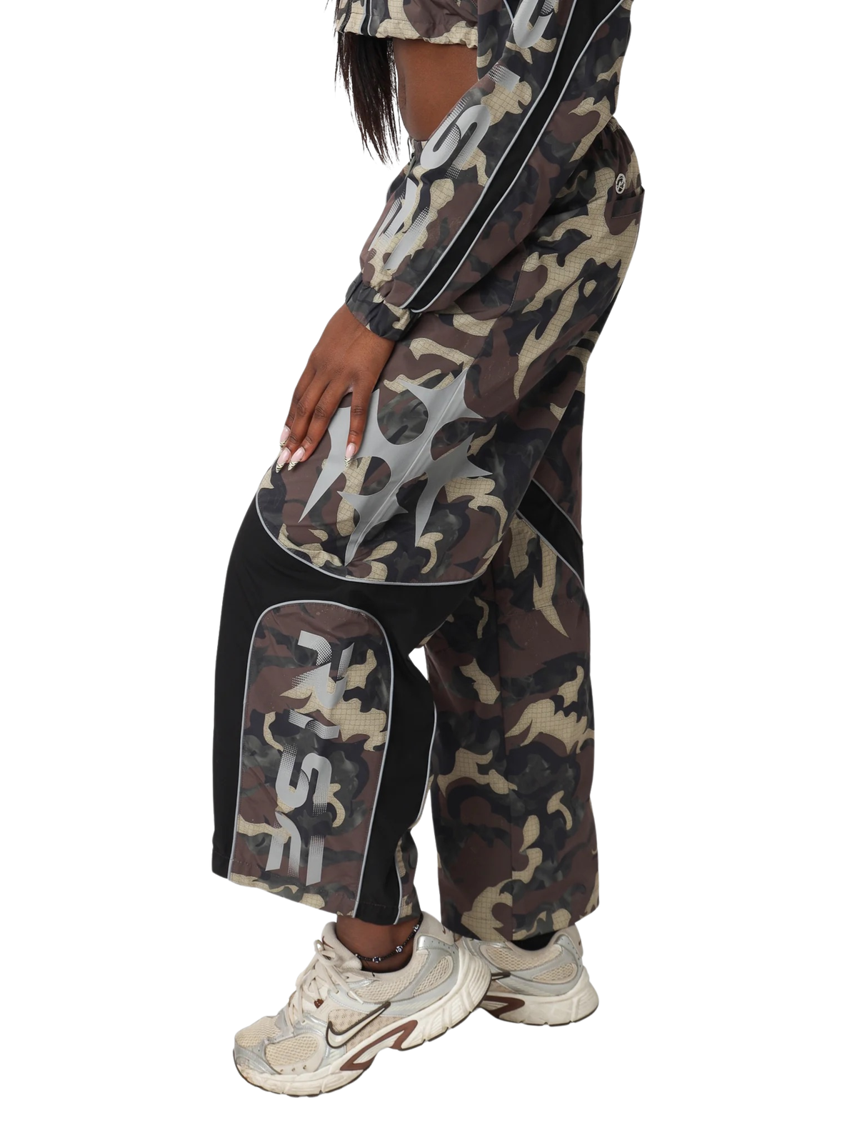 Womens Reflective Nylon Sweatpants