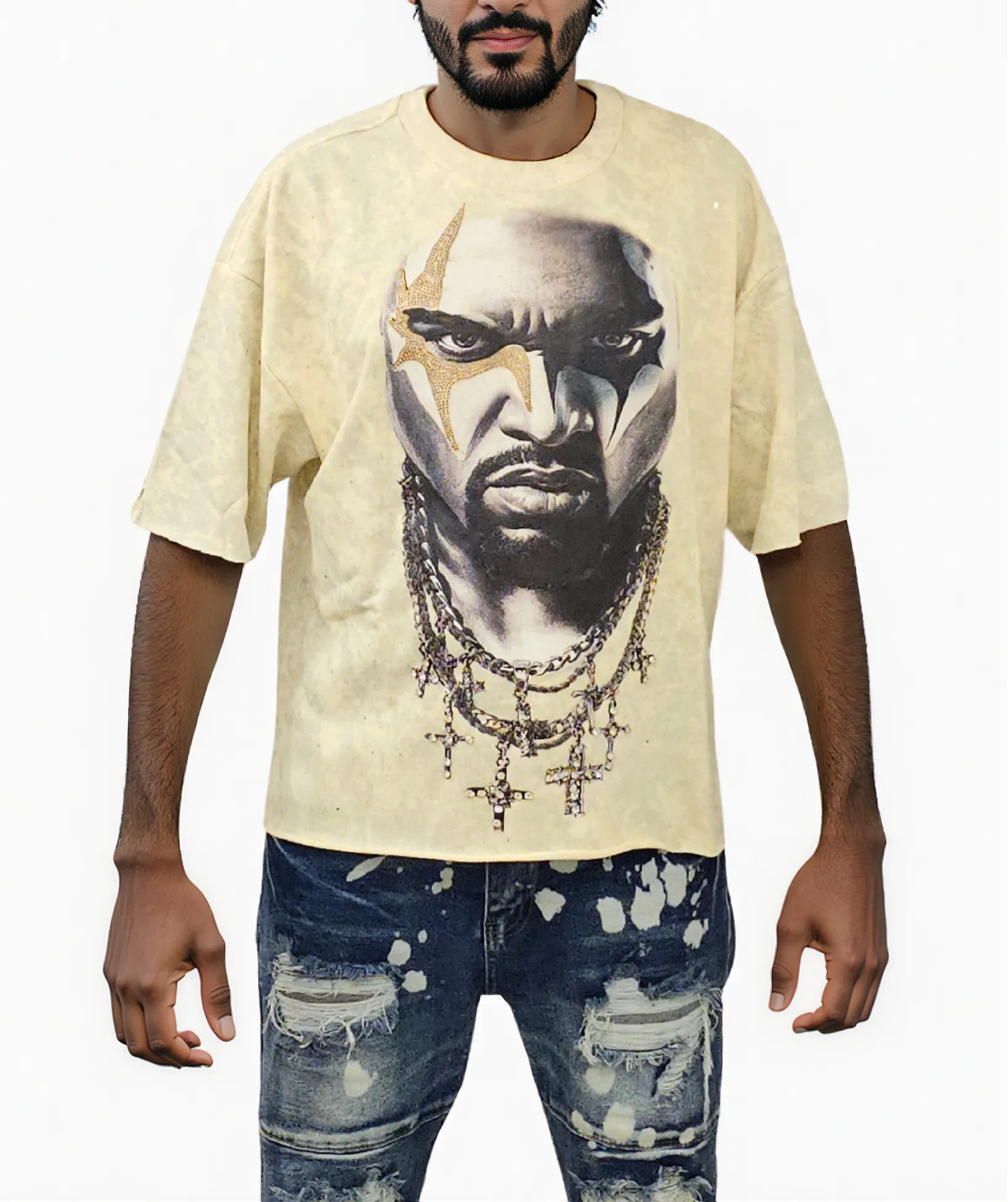 Mens Kanye West Cropped Shirt
