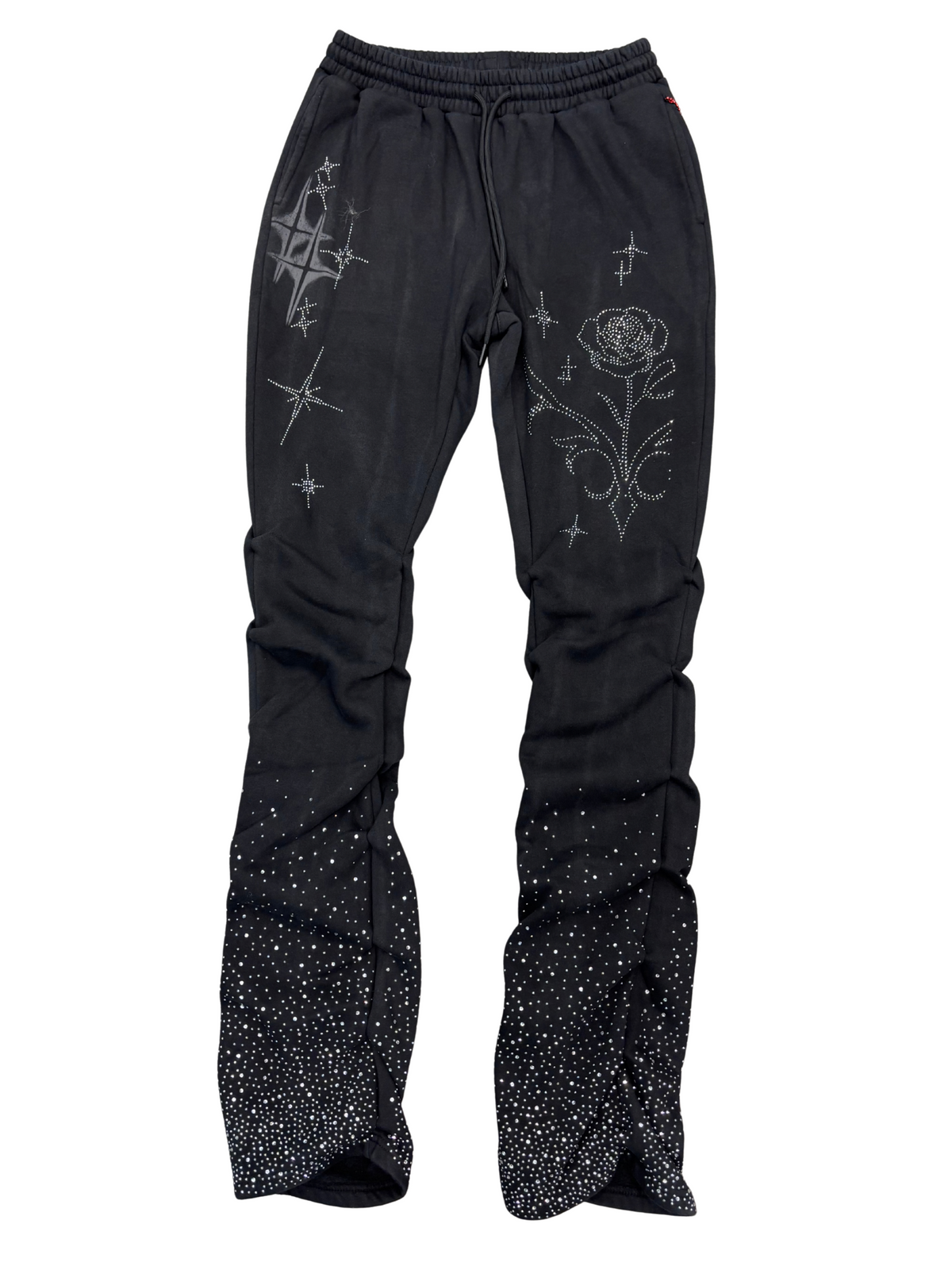 Womens Sacred Rhinestone Sweatpants