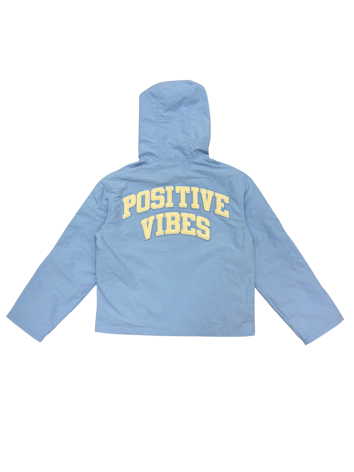 Mens Positive Vibes Nylon Zip Hoodie