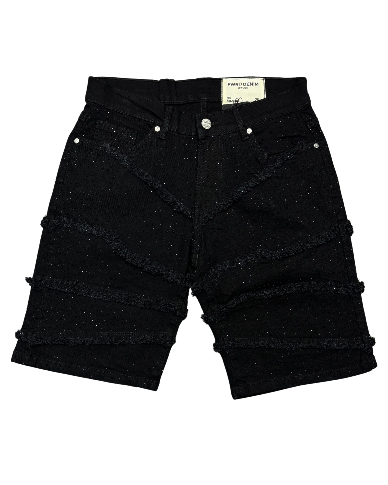 Mens Frayline Stone Denim Shorts