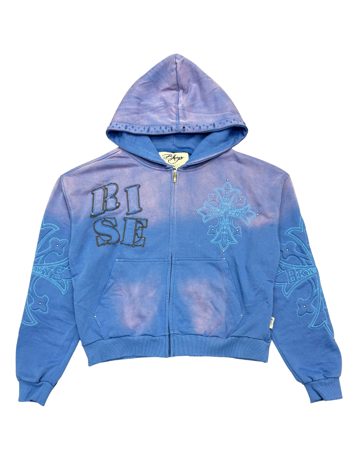 Mens Rise Cross Zip Hoodie