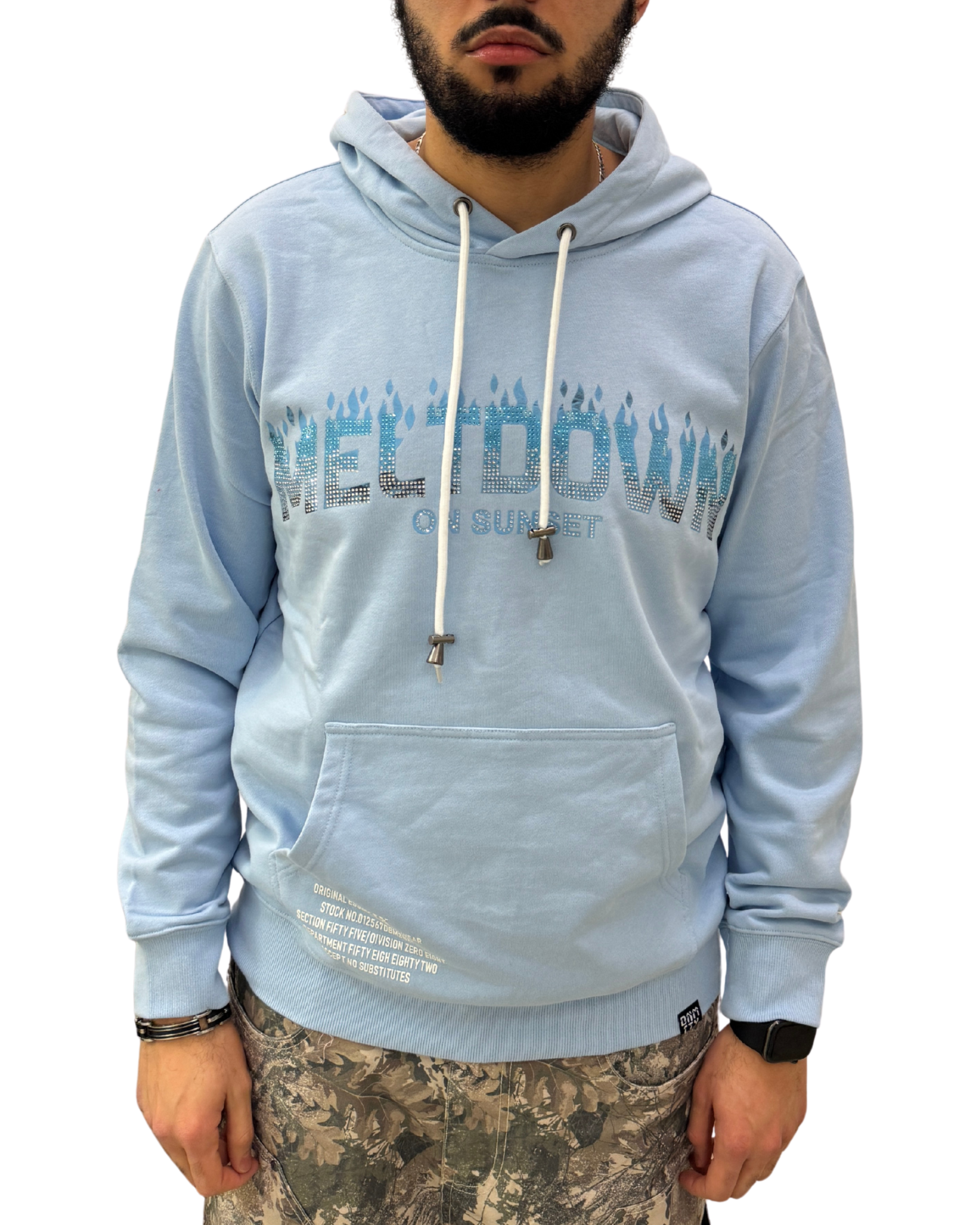 Mens Melt Down On SunSet Stone Hoodie