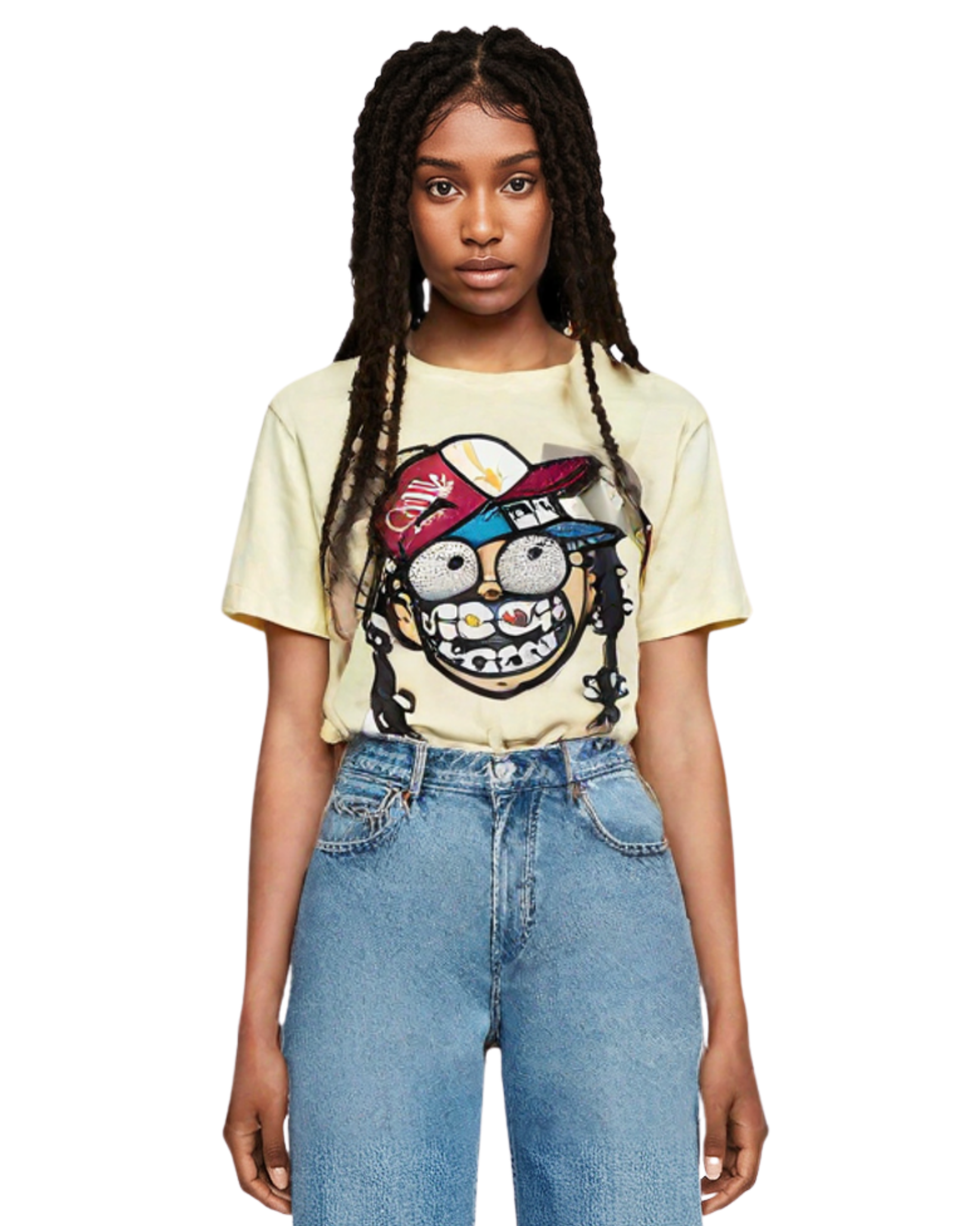 Womens Curls Street Style Crop Top