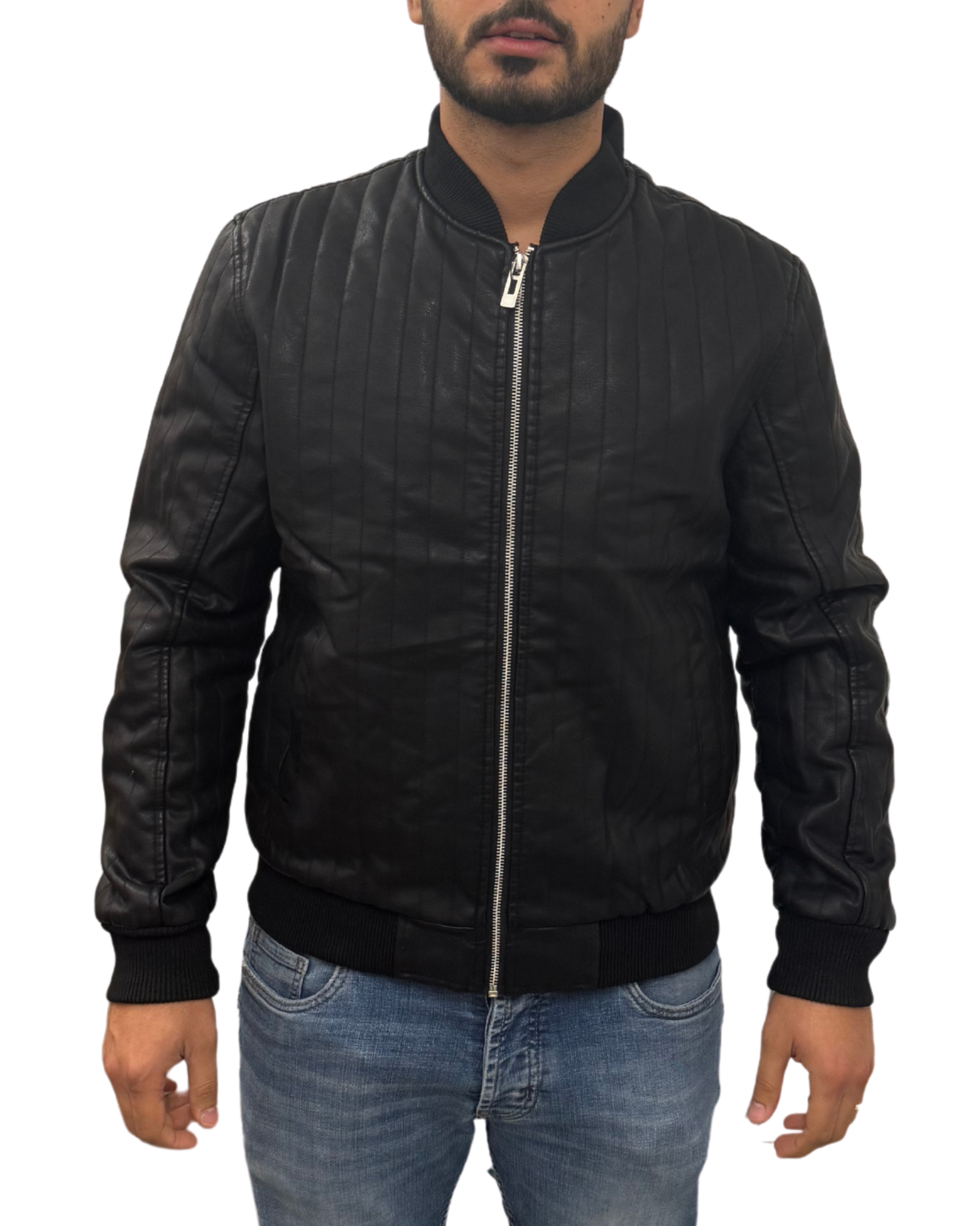Mens Leather Jacket MJ803