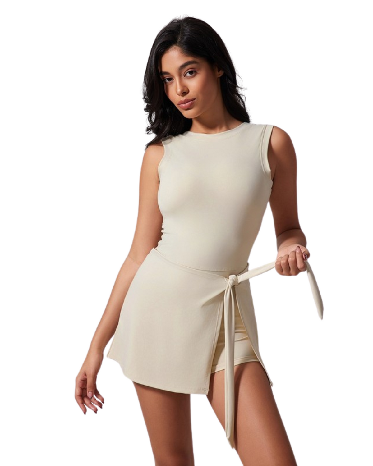 Womens High Spot Bodycon Dress