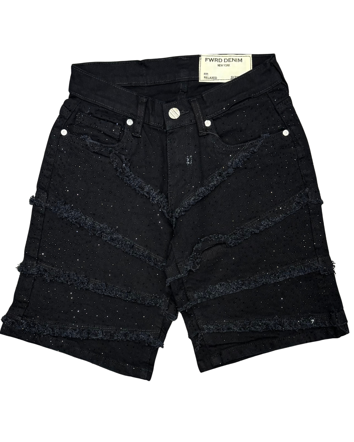 Kids Frayline Stone Denim Shorts