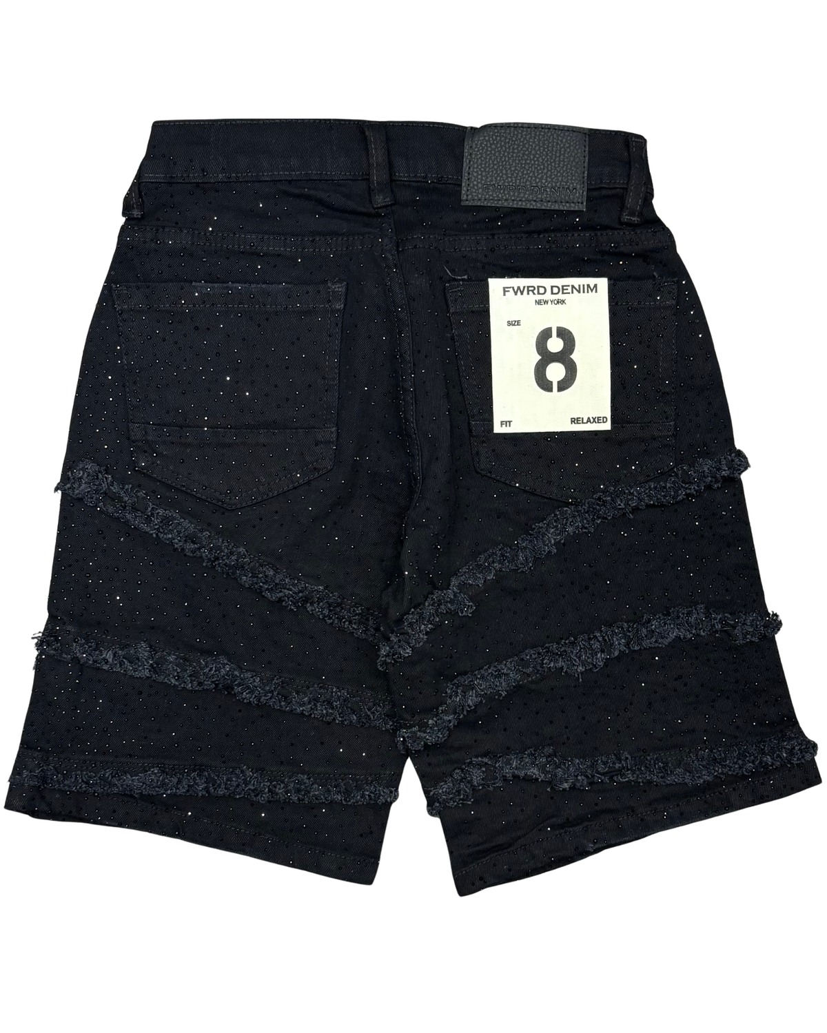 Kids Frayline Stone Denim Shorts