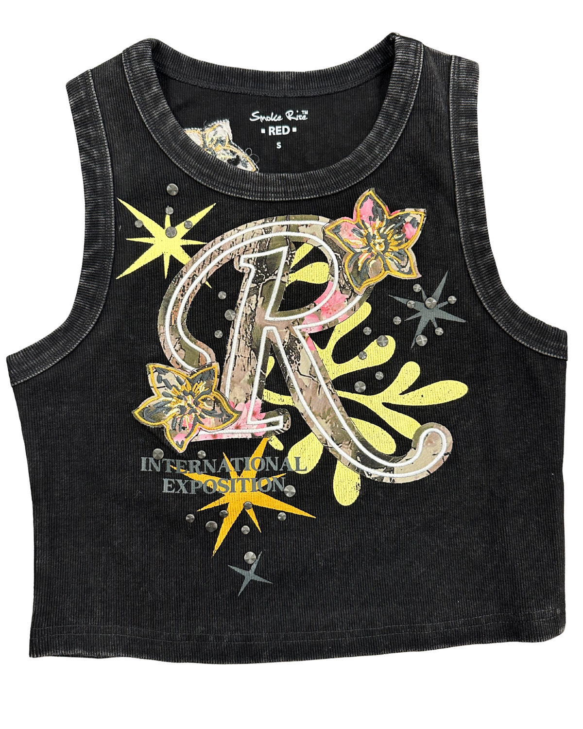 Womens Smoke Rise Sleeveless Crop Top
