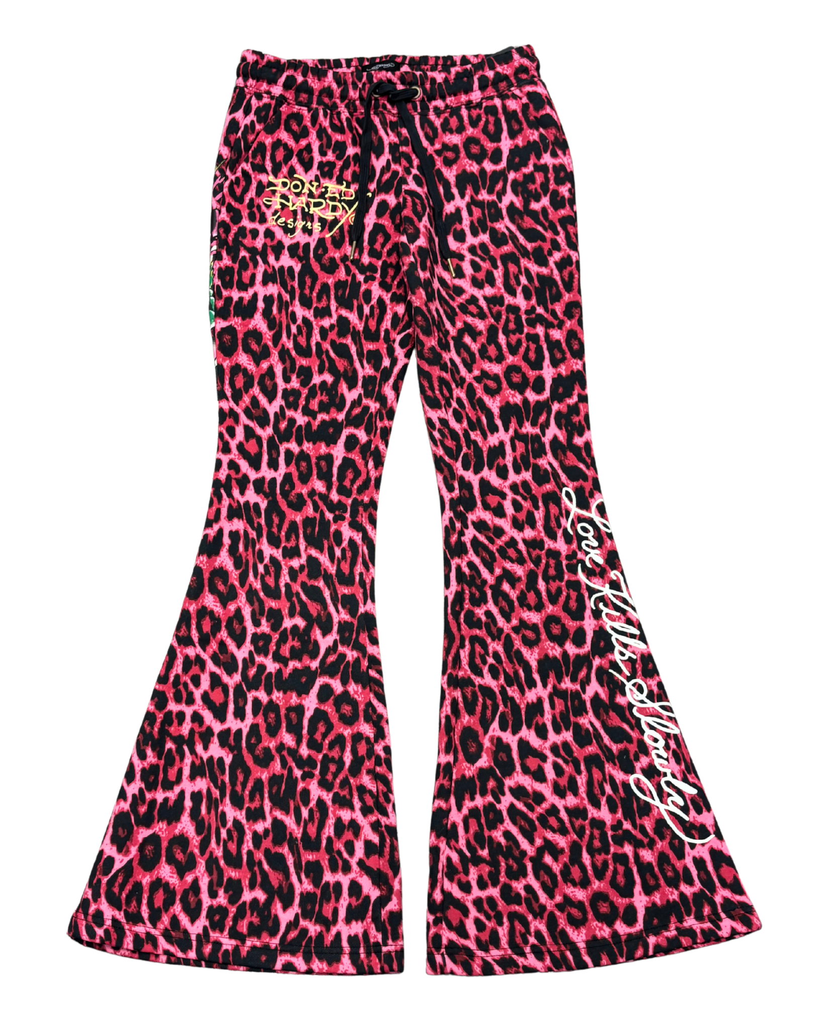 Womens Pink Leopard Sweatpants