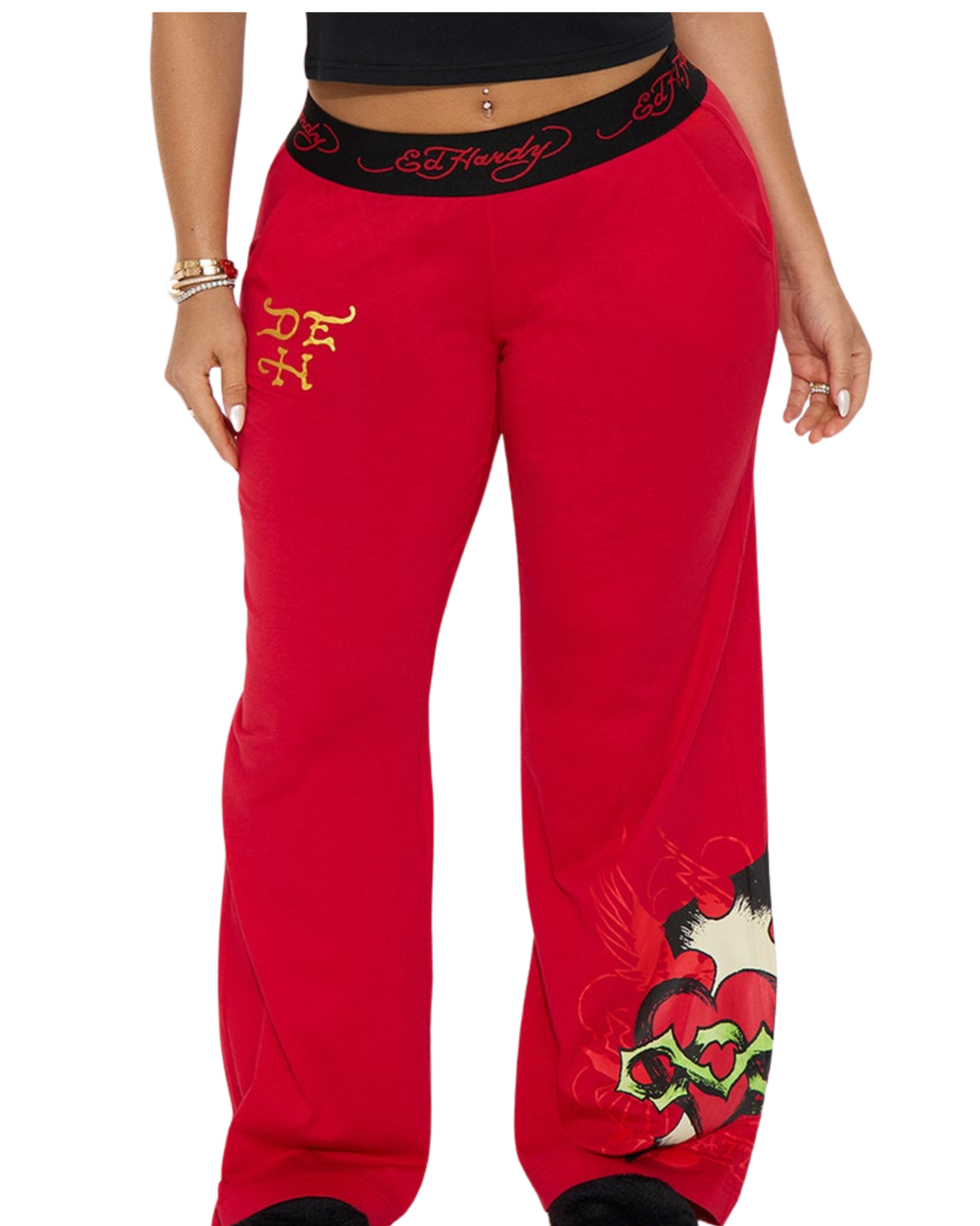 Womens Heart Cross Raglan Pant