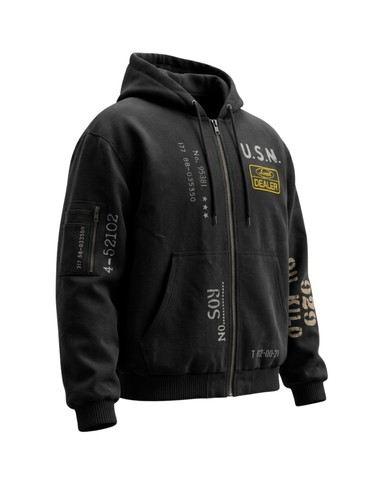 Mens Dealer Puff Canvas Zip Jacket