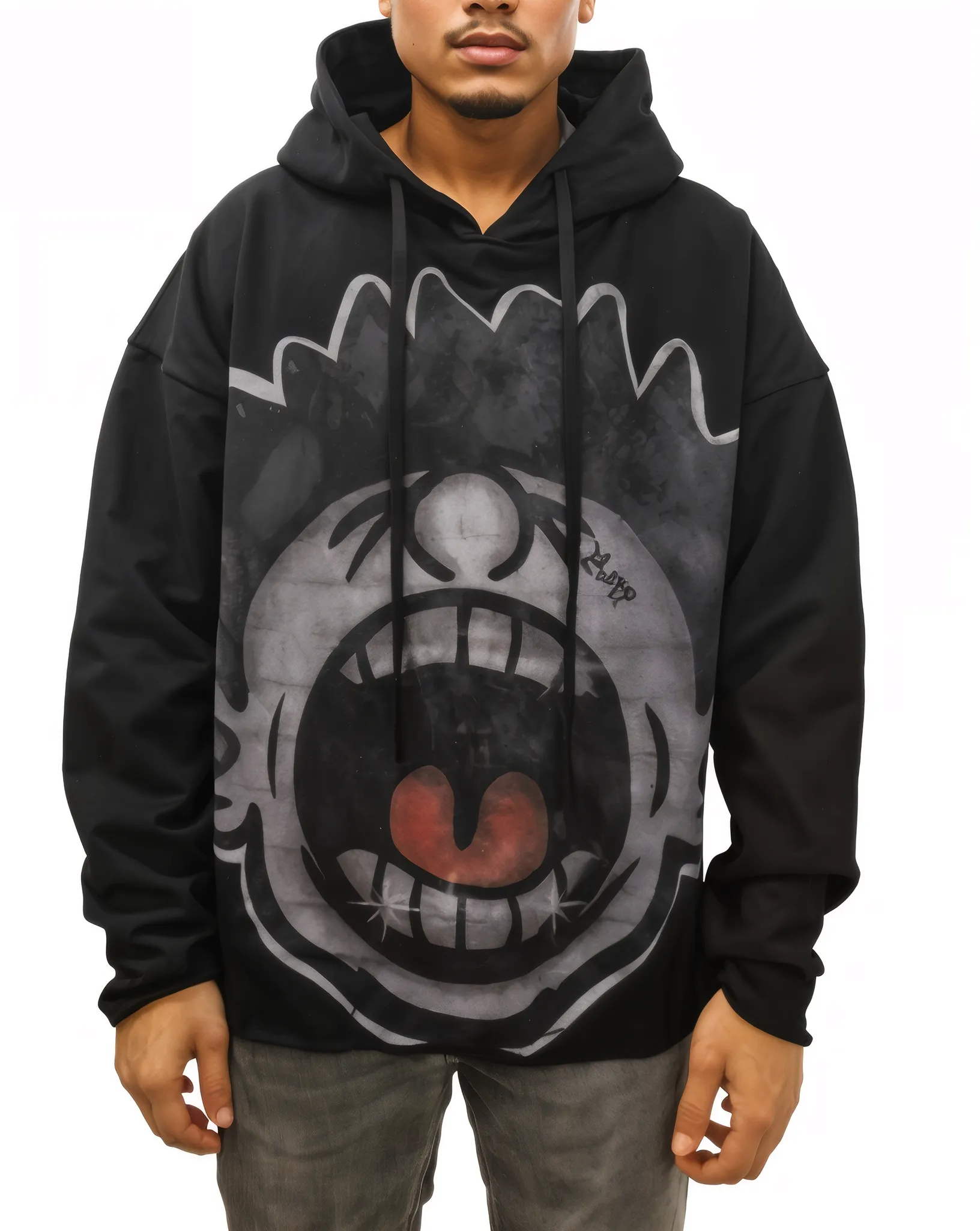 Mens Angry Street Boy Hoodie