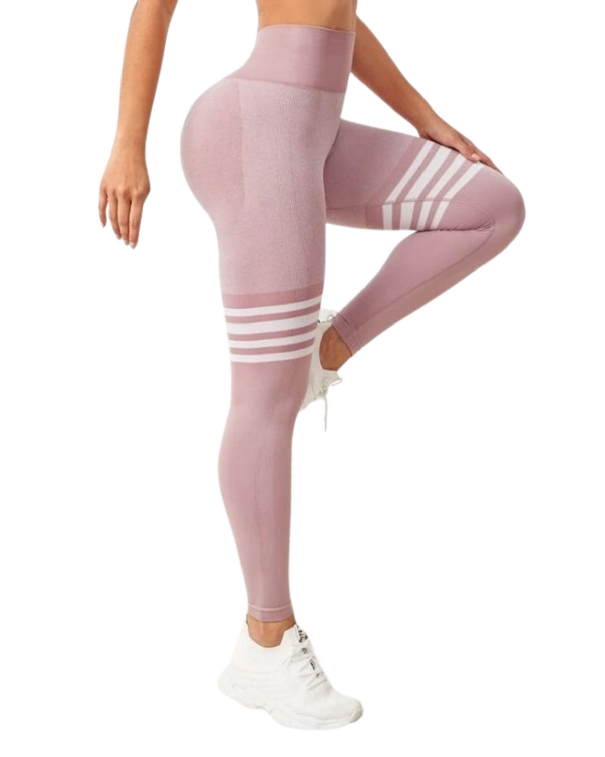 Womens Striped Booty Workout Legging