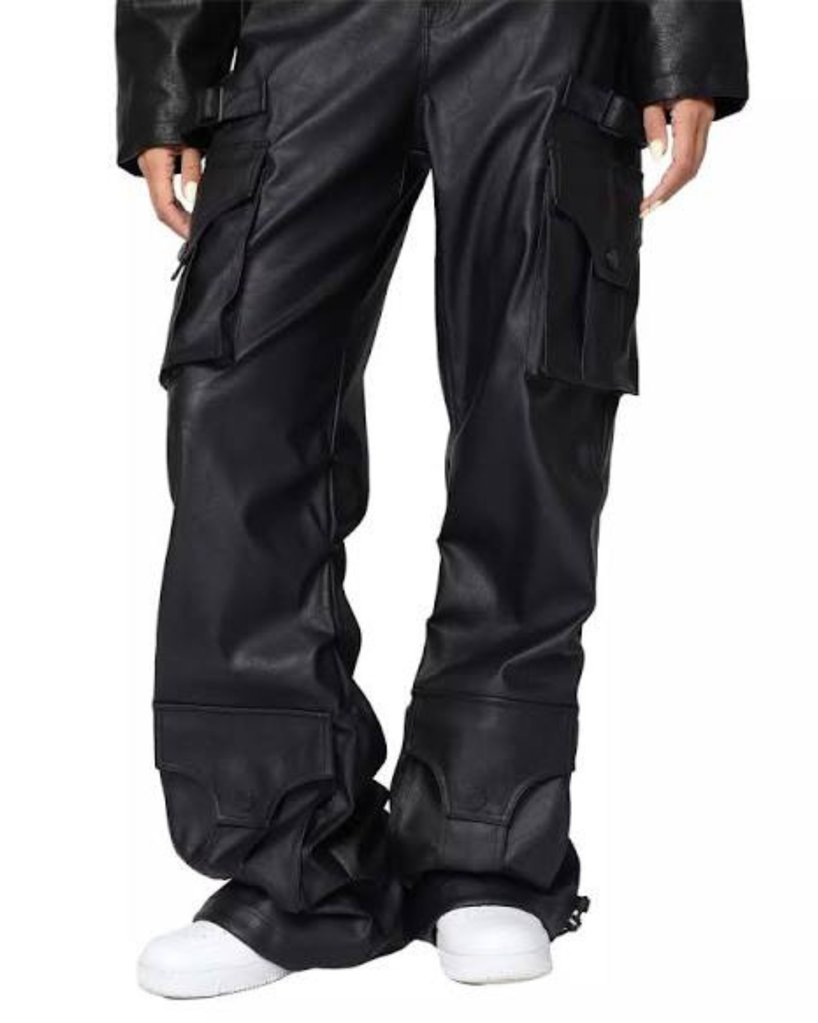 Womens Flaunt Faux Leather Jean