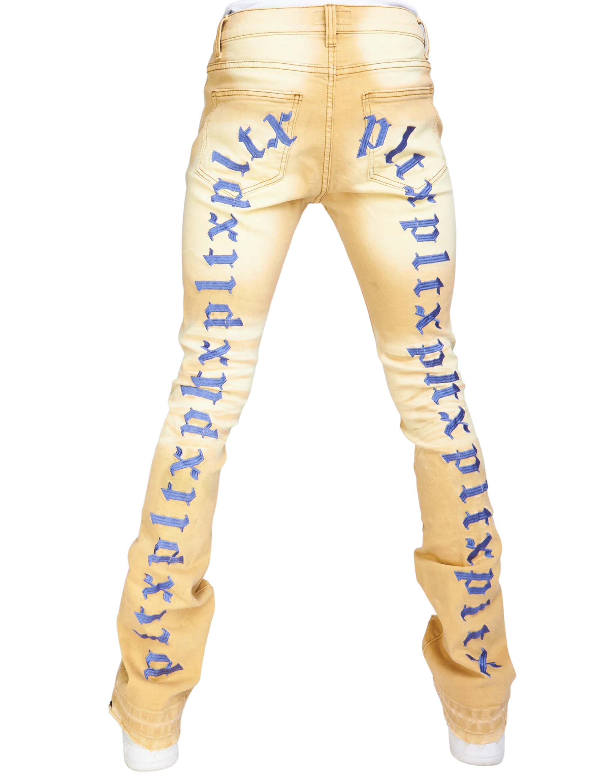 Mens Mac 503 Embroidered Skinny Stacked Jeans
