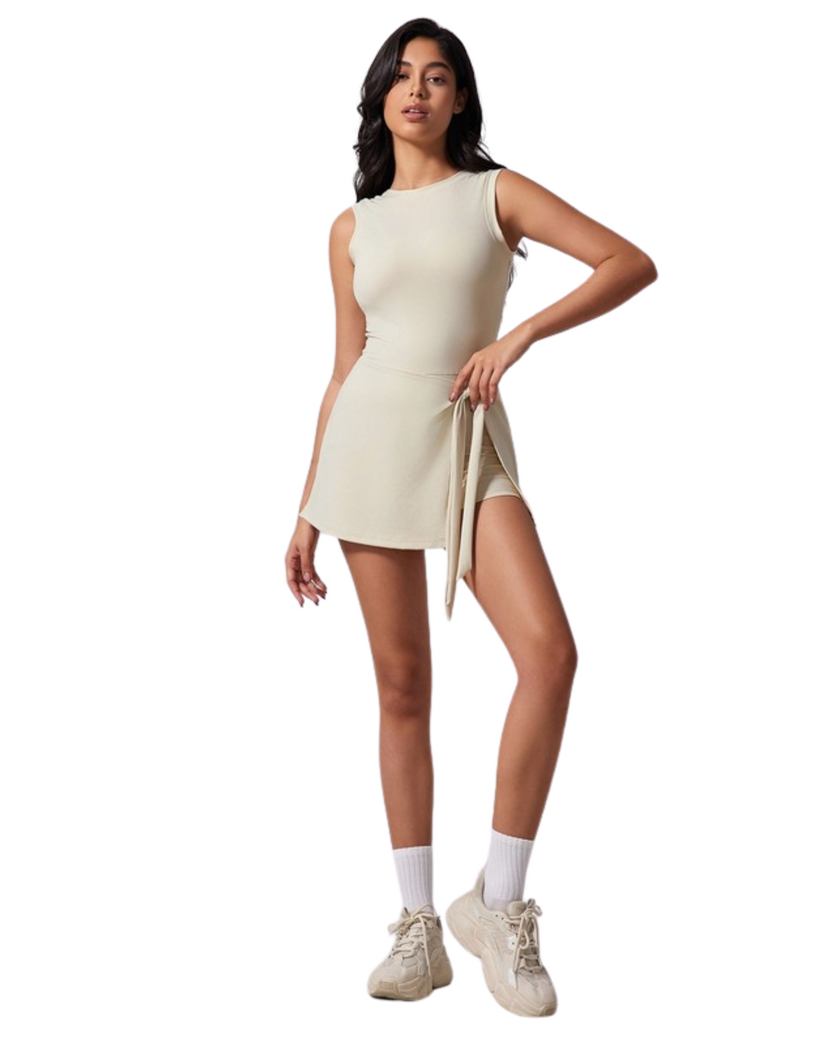 Womens High Spot Bodycon Dress