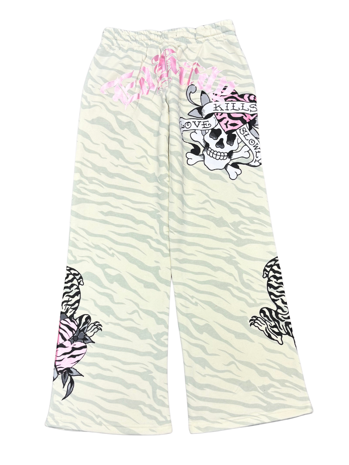 Womens Zebra Skull Sweatpant