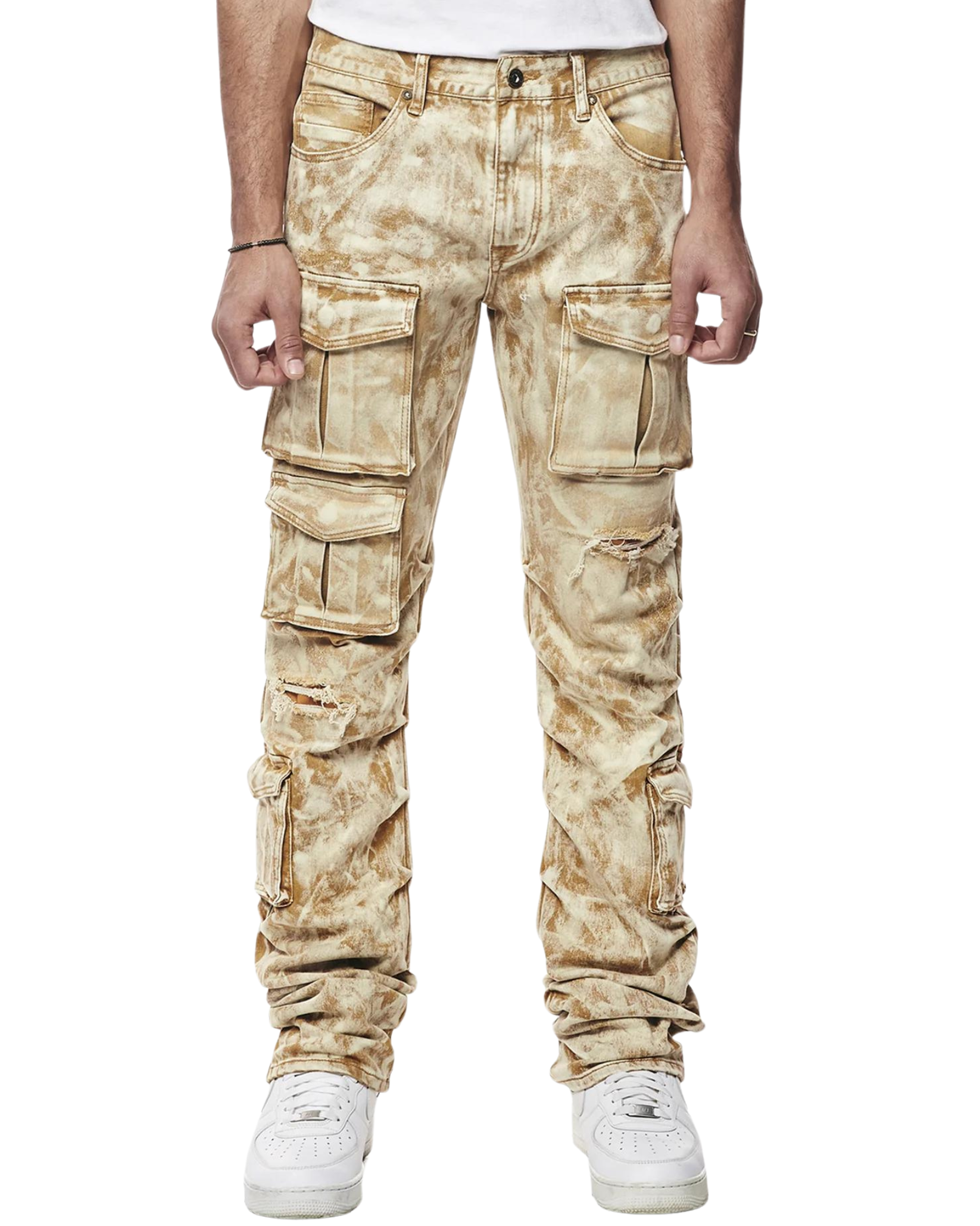 Mens Multi Cargo Straight Fit Jeans