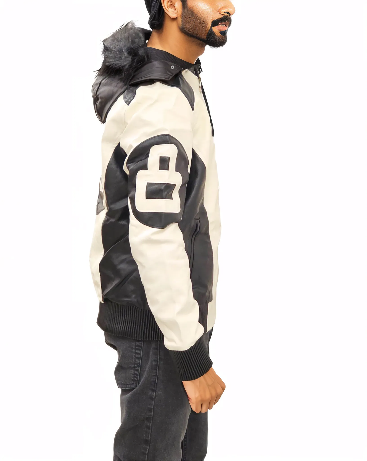 Mens PU Bomber Jacket