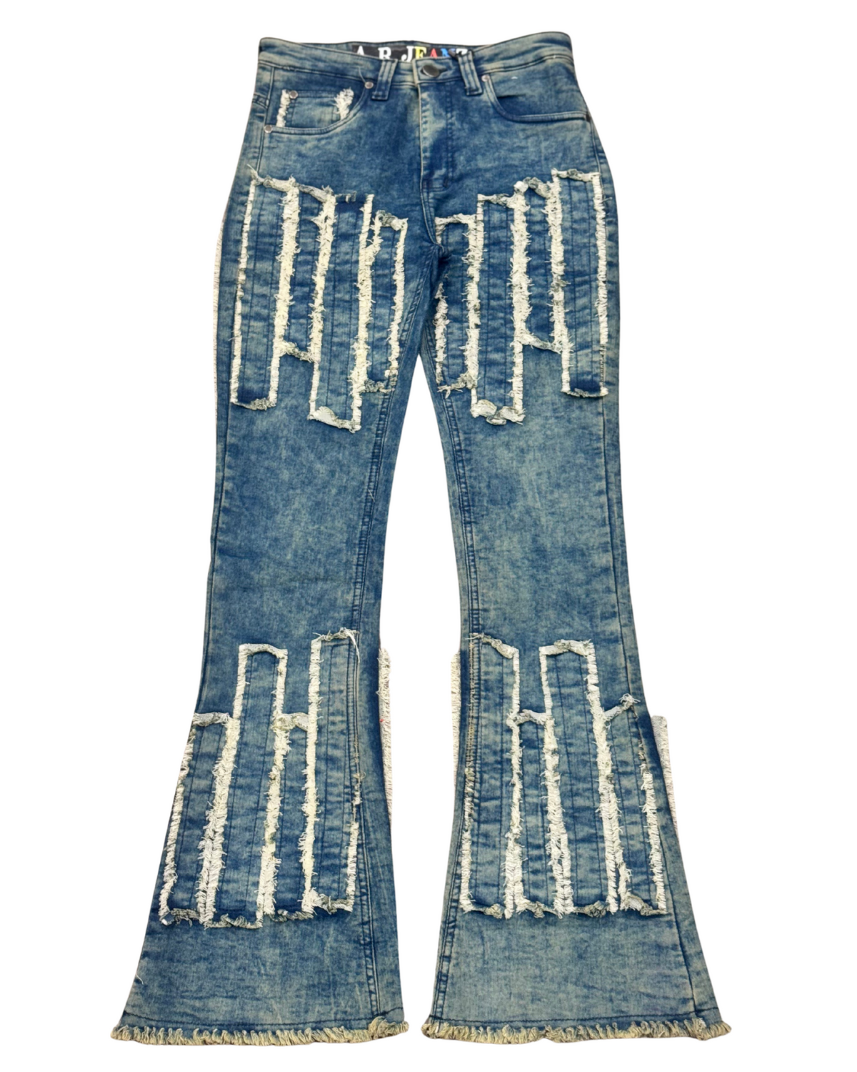 Womens Layered Luxe Stacked Jean