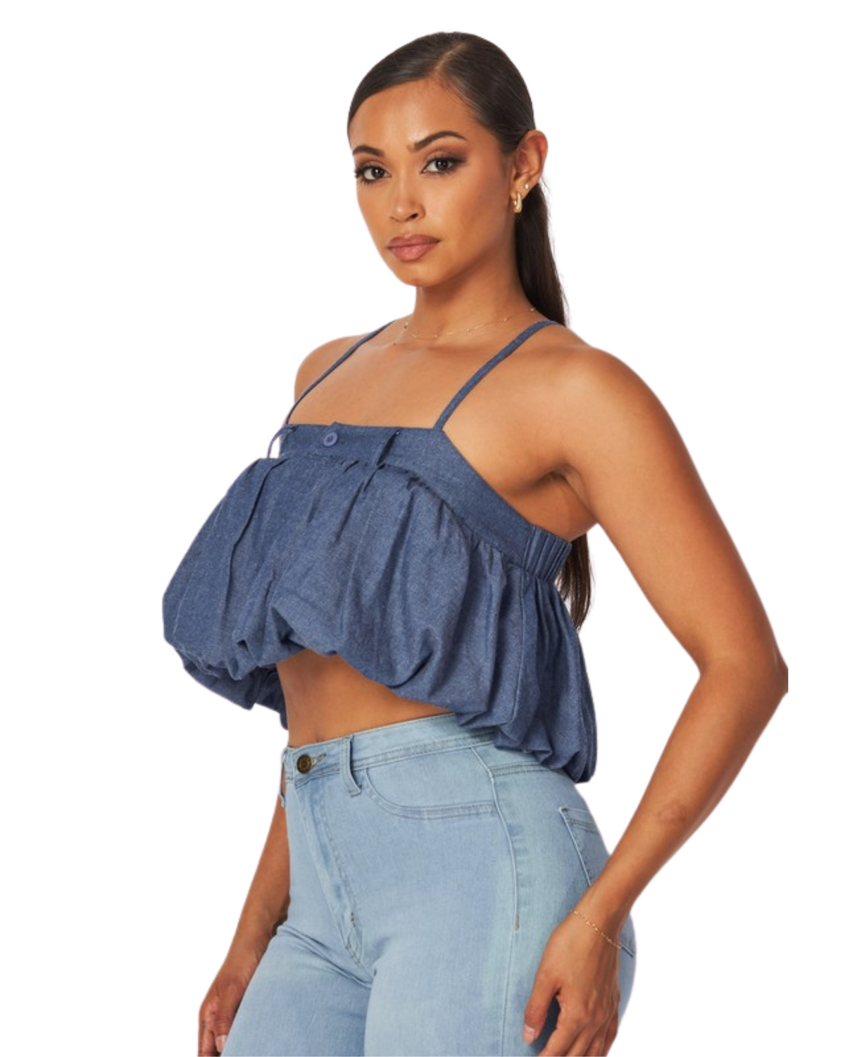 Womens Sofie Crop Spaghetti Strap Top