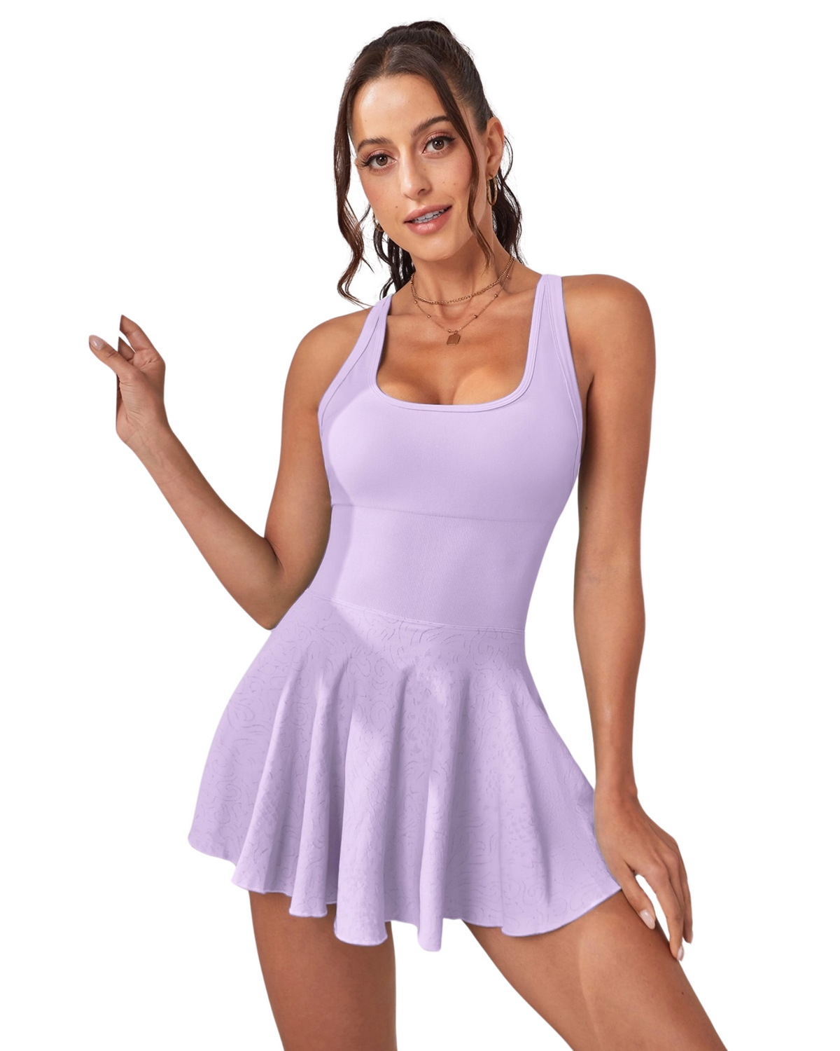 Womens Sleeveless Cross Back Dress