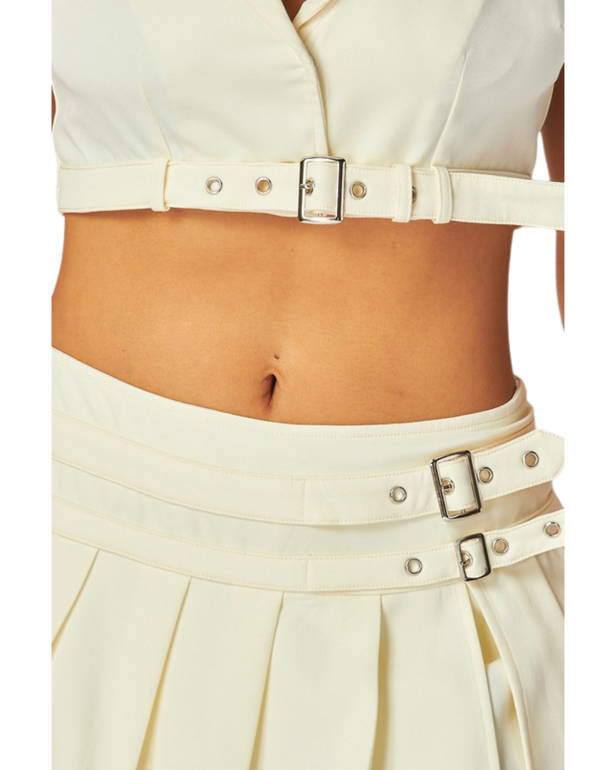 Womens Vanisha Belted Skort Set