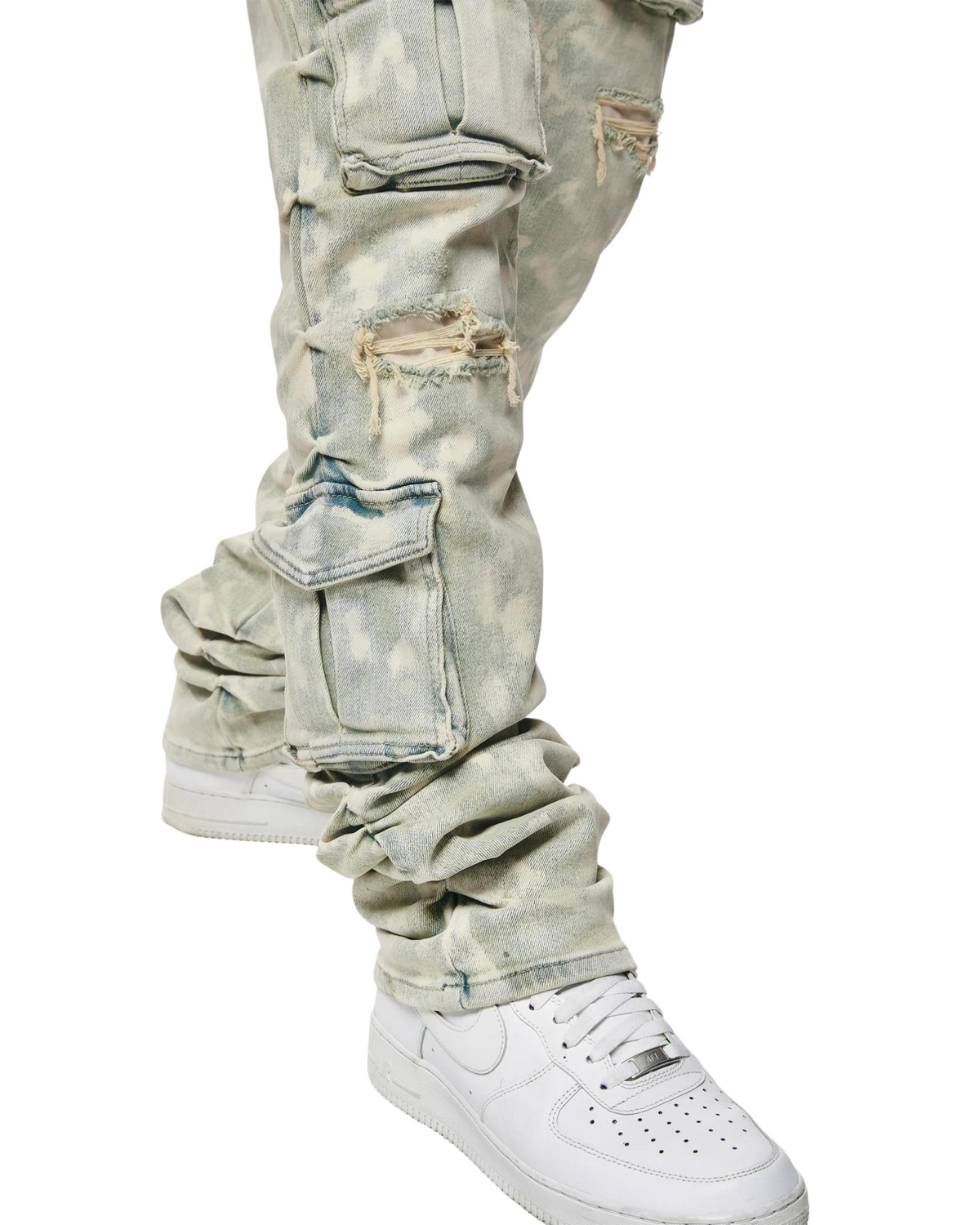 Mens Multi Cargo Straight Fit Jeans