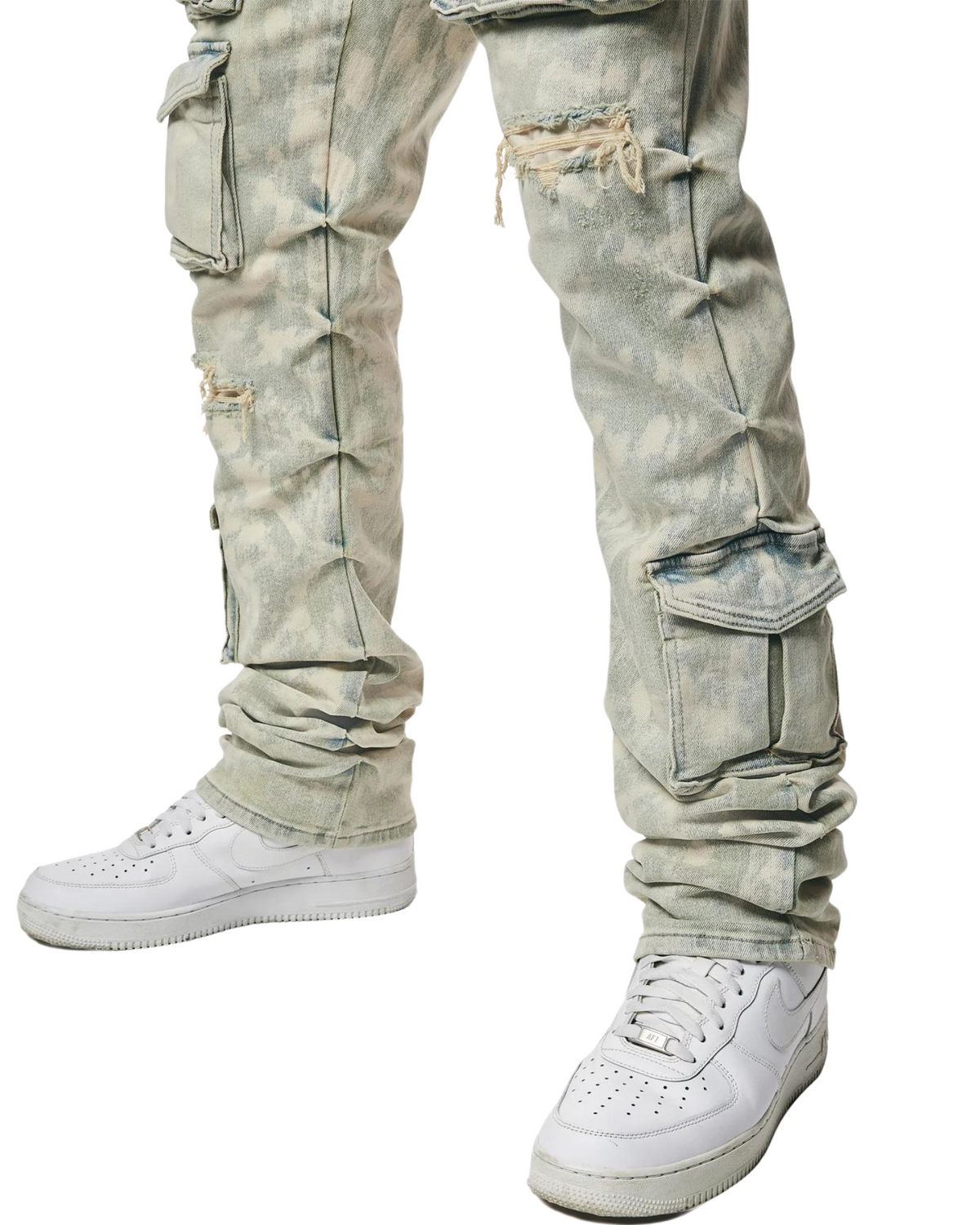 Mens Multi Cargo Straight Fit Jeans