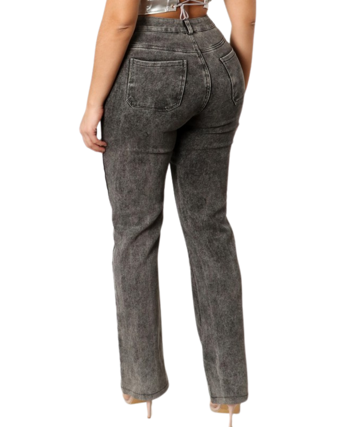 Womens Rhinestone Crafted Denim Jean