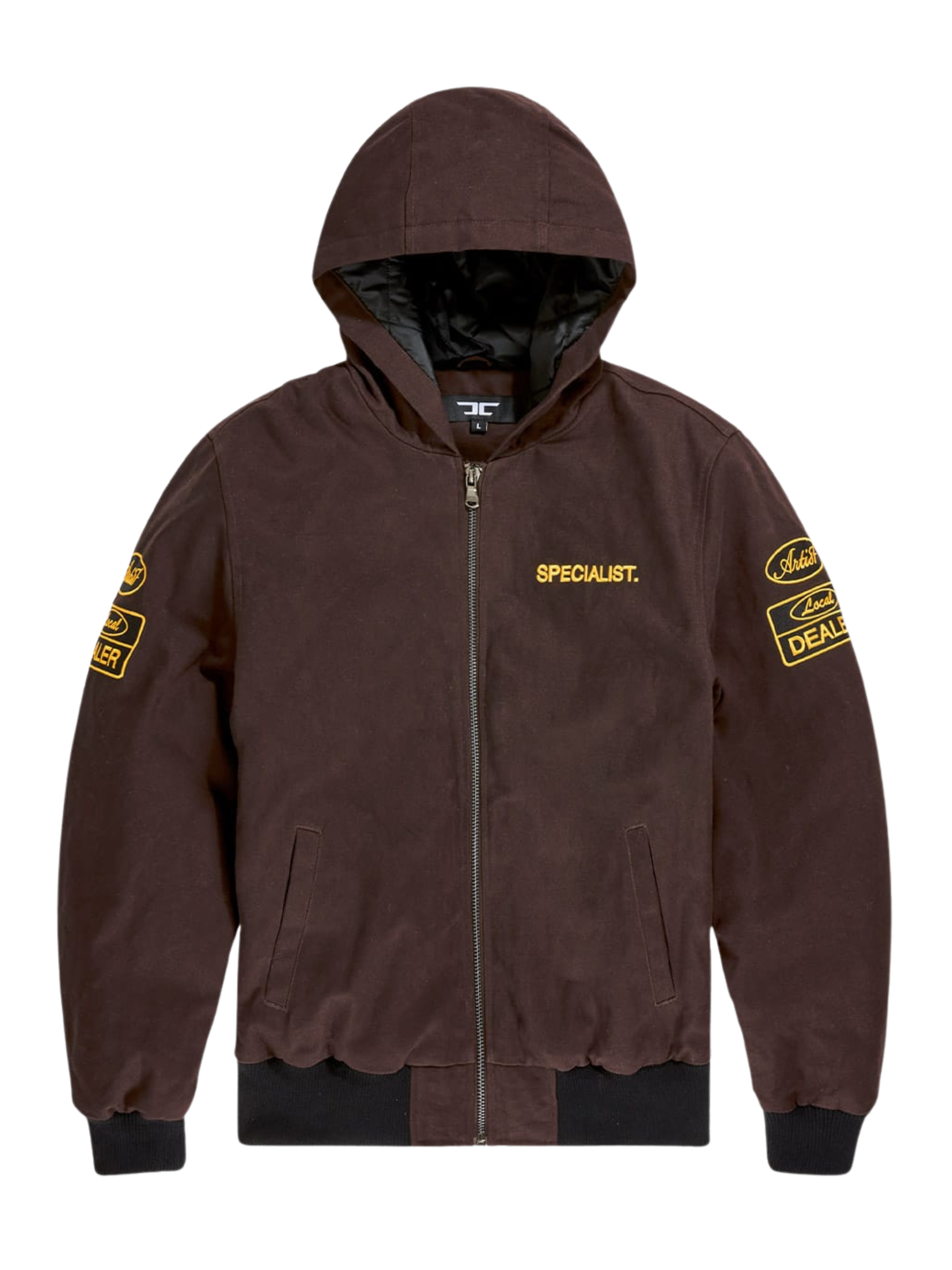 Mens Nylon Striped Zip Jacket