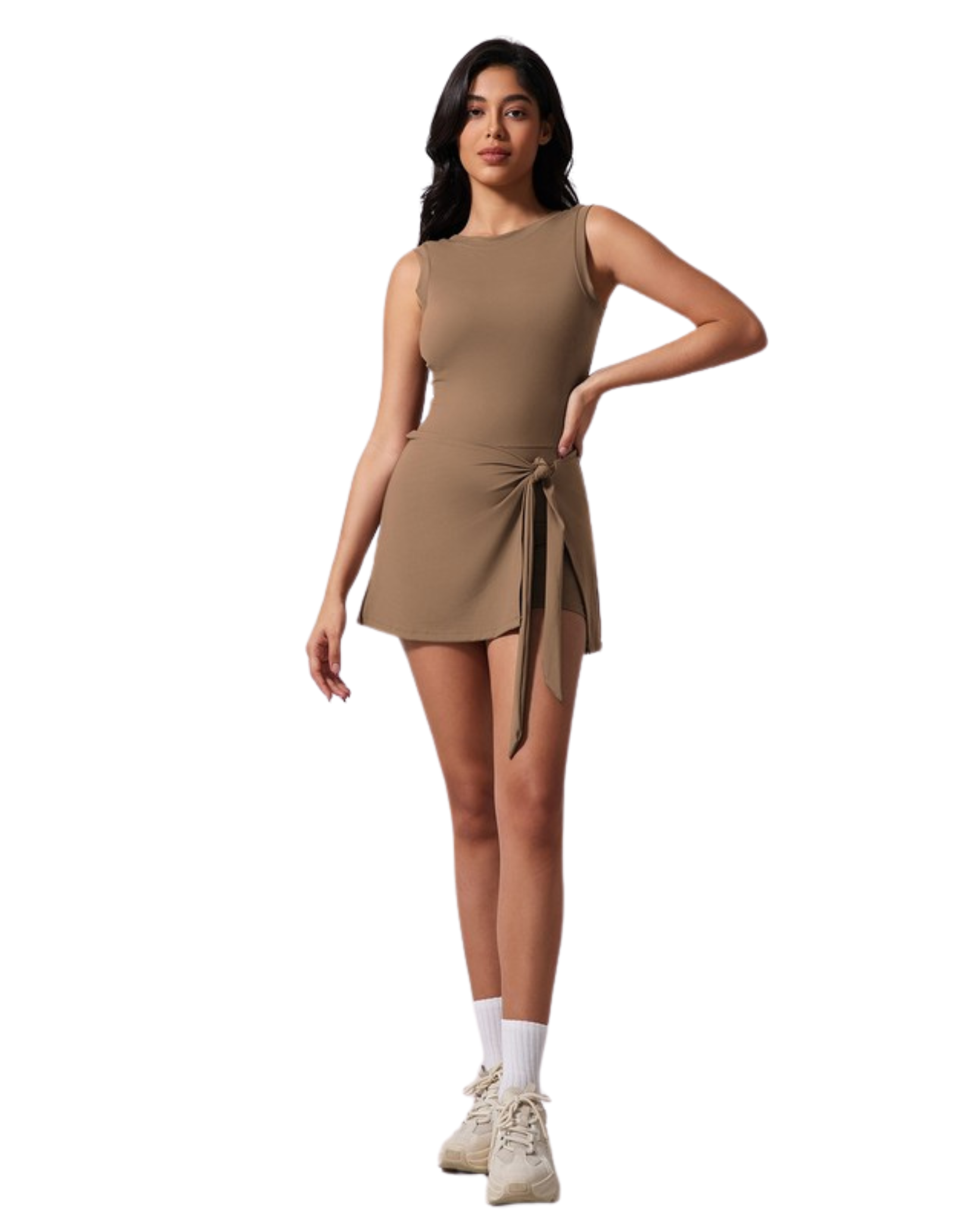 Womens High Spot Bodycon Dress